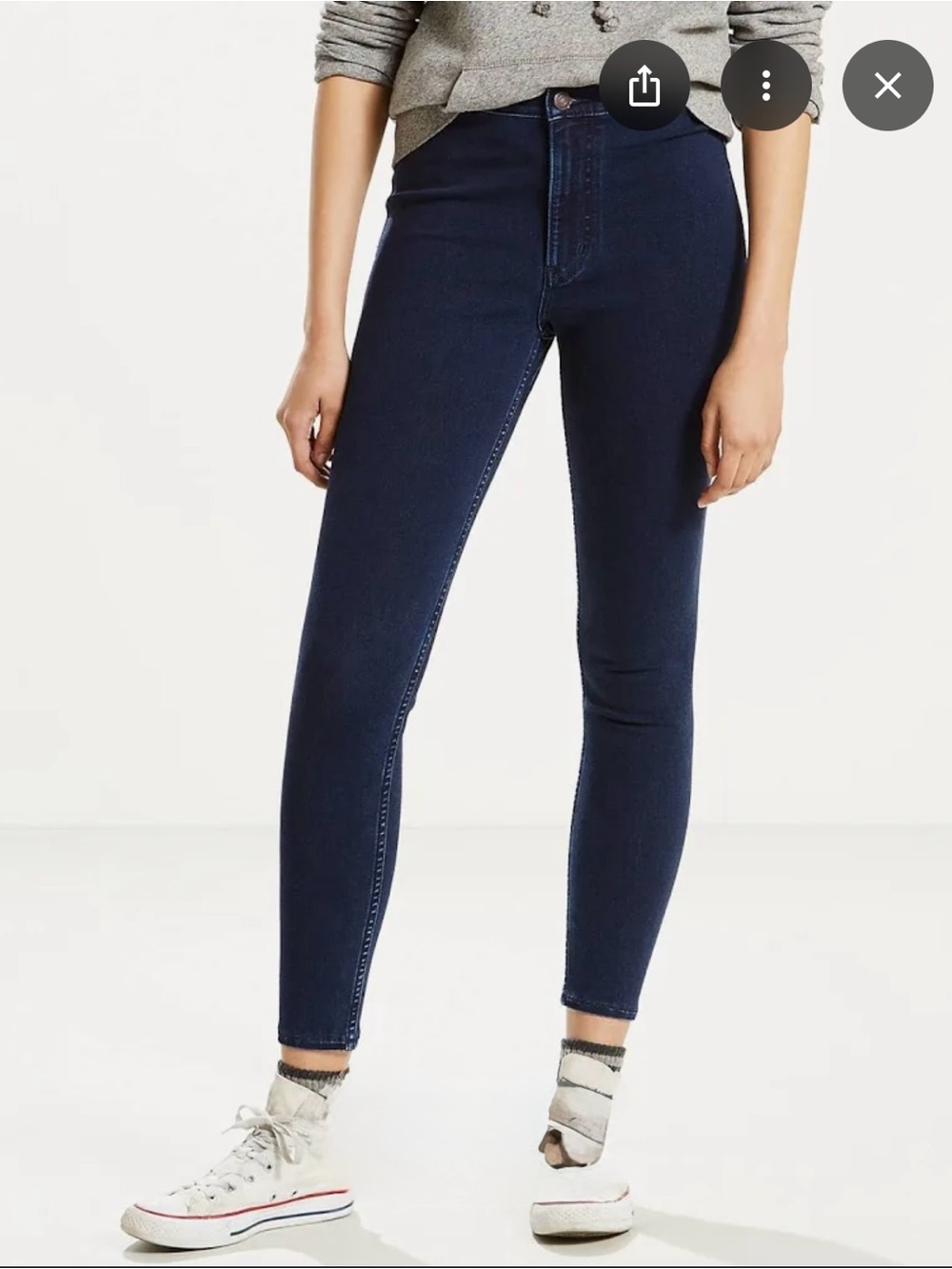 Levi's Black Runaround Supper Skinny Jeans